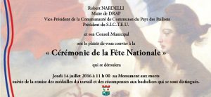 Fête nationale 2016 - carton